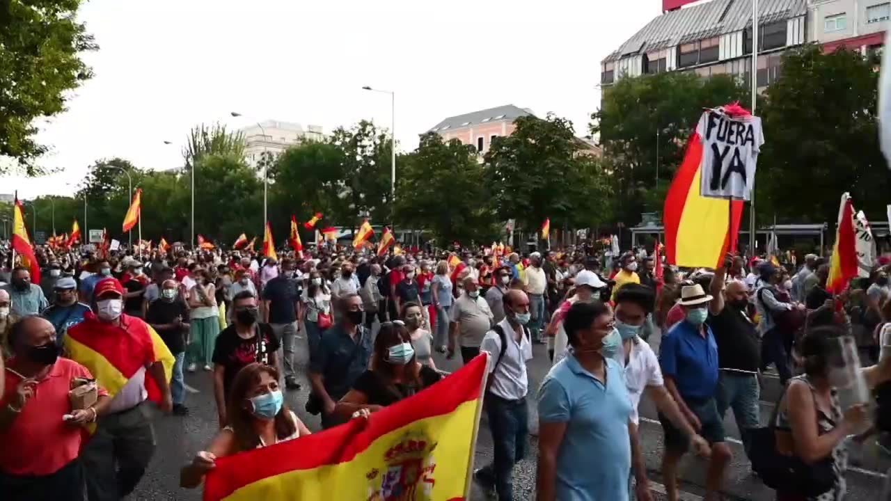 Demonstracja przeciwników premiera Hiszpanii w Madrycie