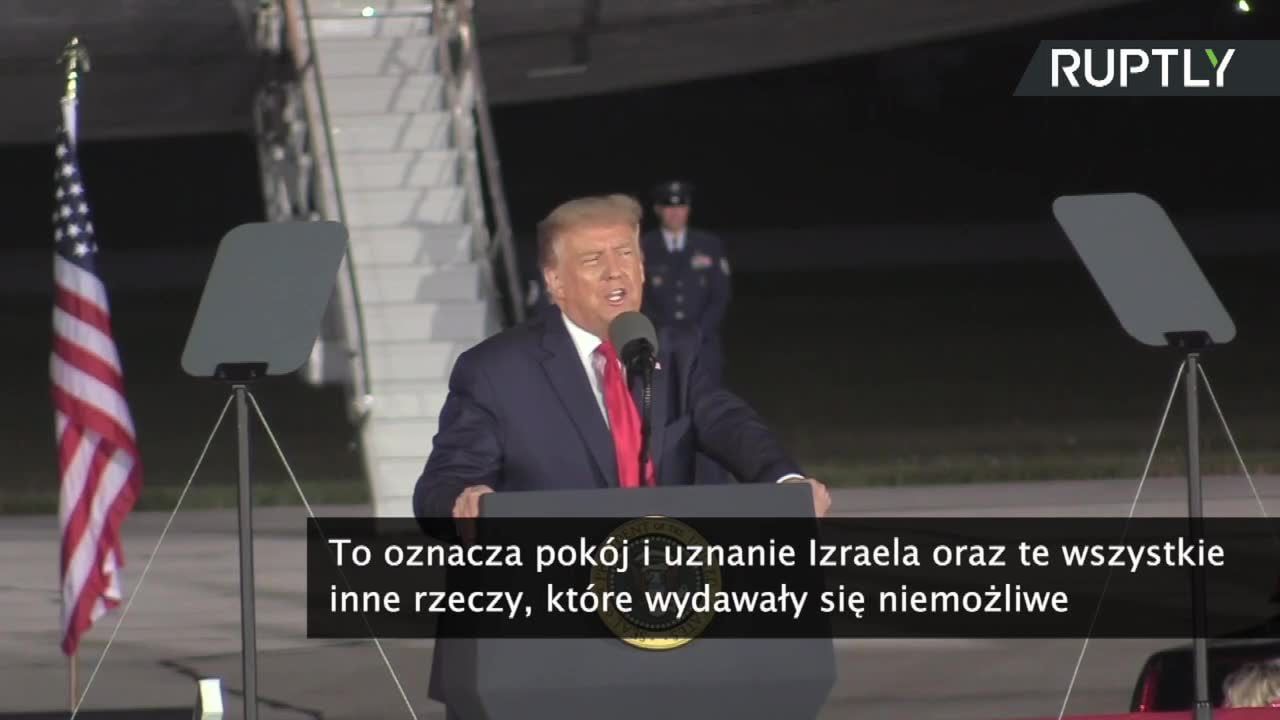 D. Trump pochwalił się nominacją do Pokojowej Nagrody Nobla za porozumienie Izrael-ZEA