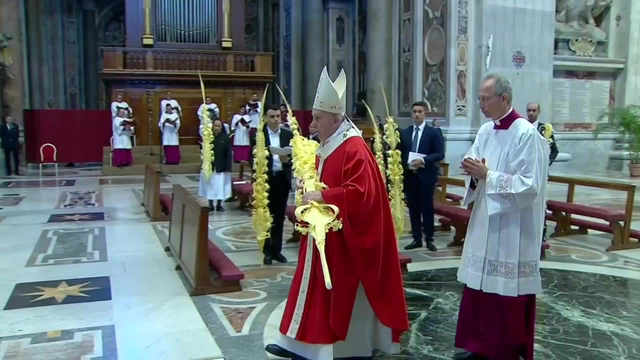 Niedziela Palmowa w Watykanie. Msza święta w pustej Bazylice Świętego Piotra