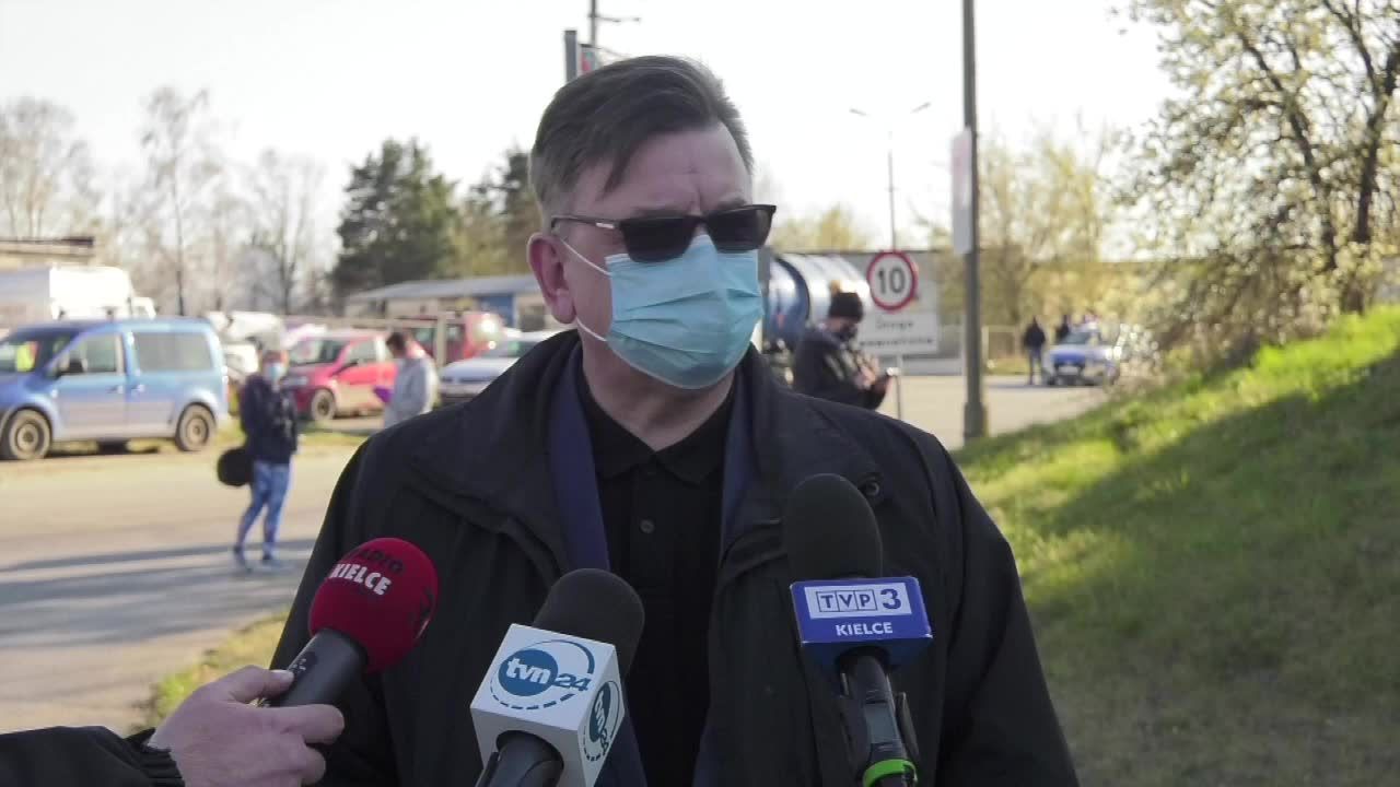 Pożar nielegalnego składowiska chemikaliów pod Kielcami