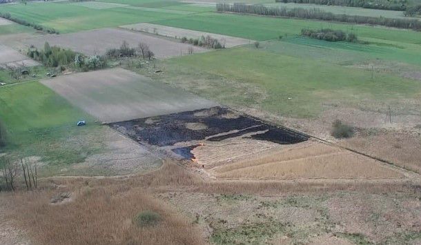 Wypalali trawy, namierzył ich policyjny dron