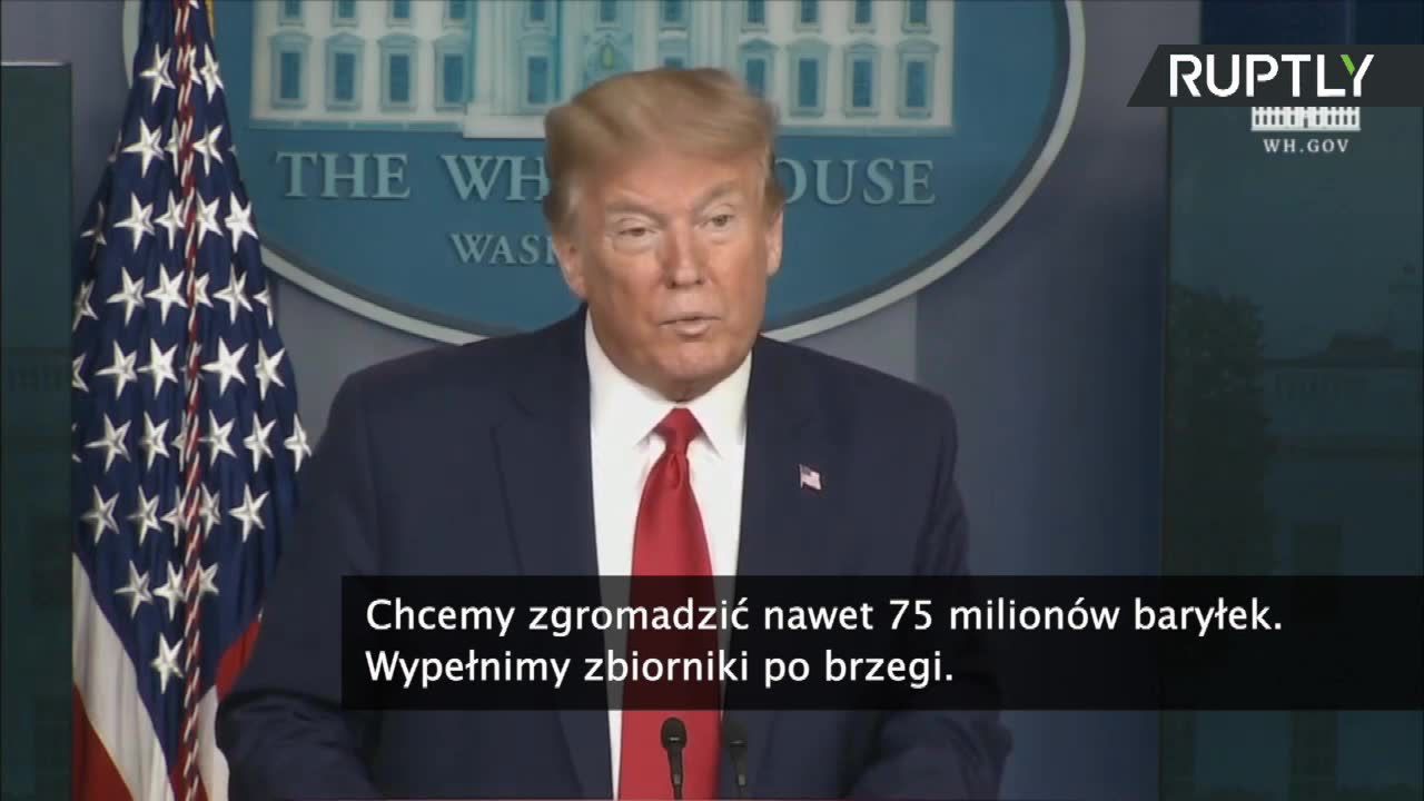 D. Trump zapowiada zwiększenie rezerwy ropy w obliczu rekordowo niskich cen