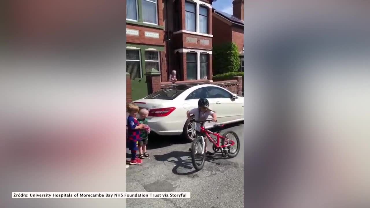 Anglia: 7-latka przejechała na rowerze ponad 50 kilometrów, aby zebrać środki dla jednego ze szpitali