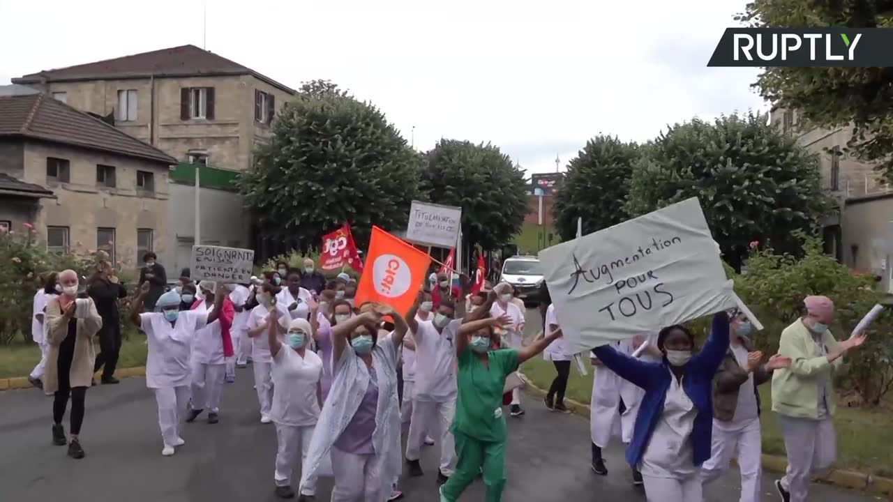 Protest pracowników francuskiej służby zdrowia. Domagają się poprawy warunków pracy