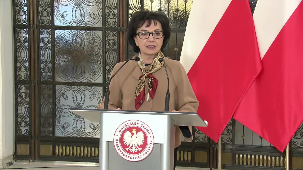 E. Witek: W poniedziałek posiedzenie Sejmu ws. koronawirusa