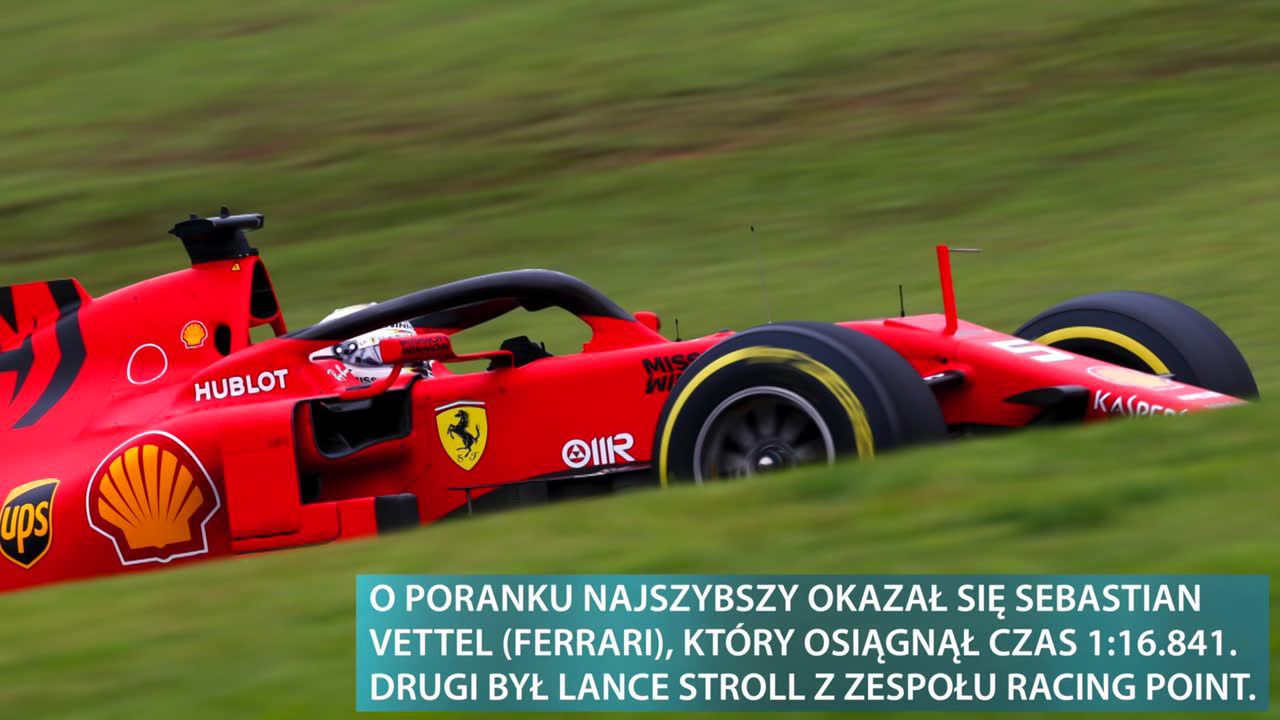 Sebastian Vettel najszybszy podczas środowej sesji testowej. Wypadek Antonio Giovinazziego