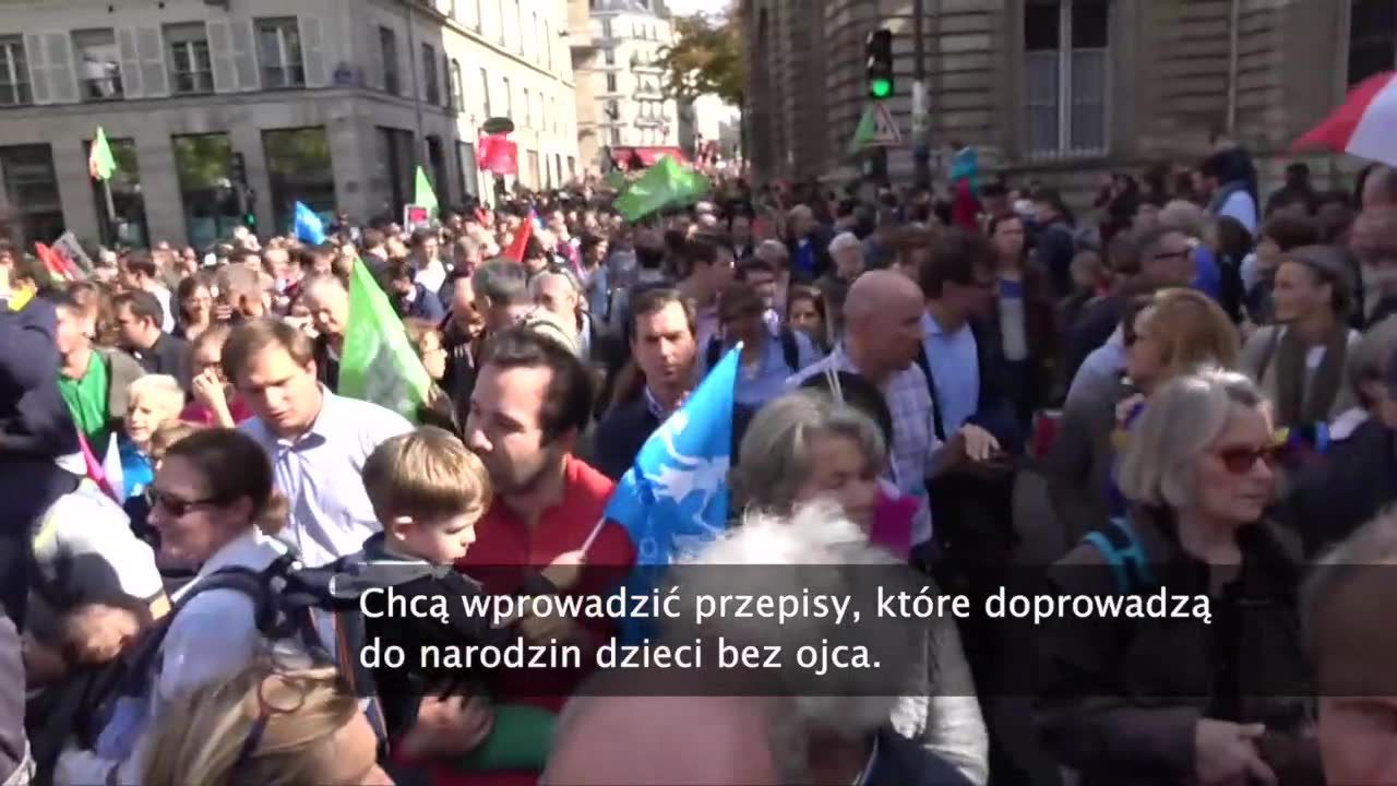 Protest w Paryżu przeciwko planom nadania lesbijkom i samotnym kobietom prawa do in vitro