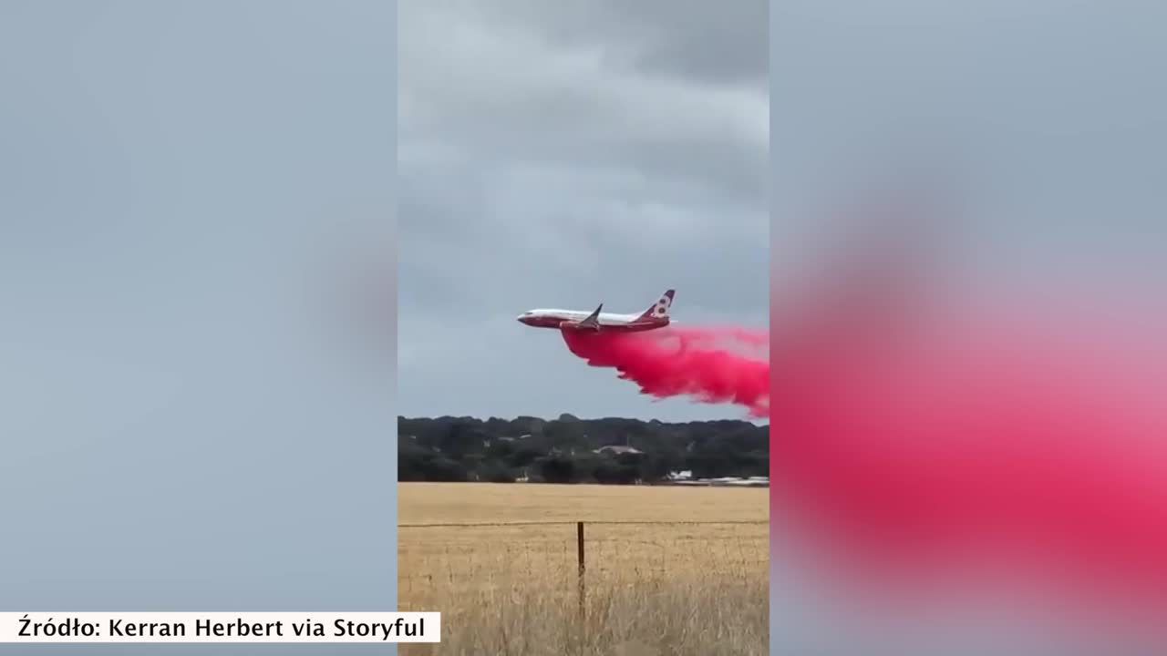 Ogromne pożary w Australii gaszono ogromnym samolotem. Do walki z ogniem ruszył boeing 737