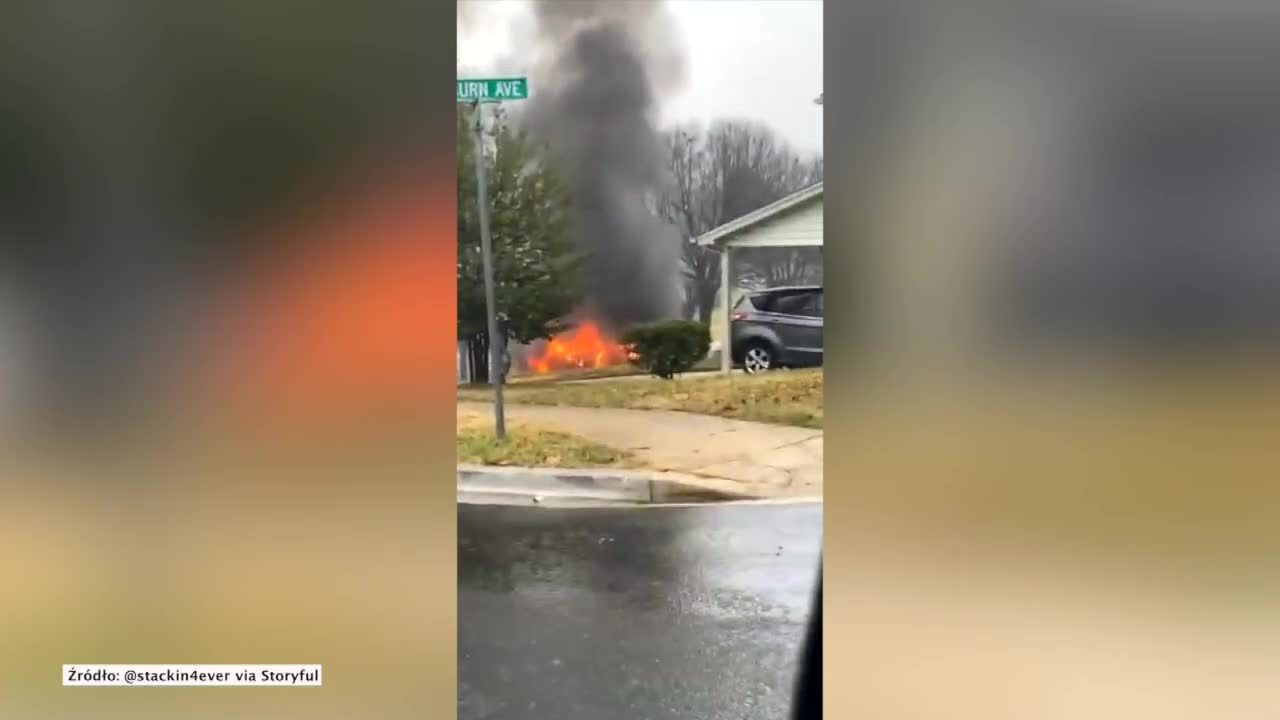 Awionetka spadła na dom w Maryland. Zginął pilot