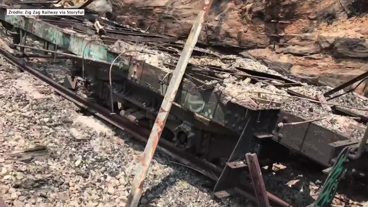 Pożar buszu w Australii zniszczył wagon należący do zabytkowej linii kolejowej