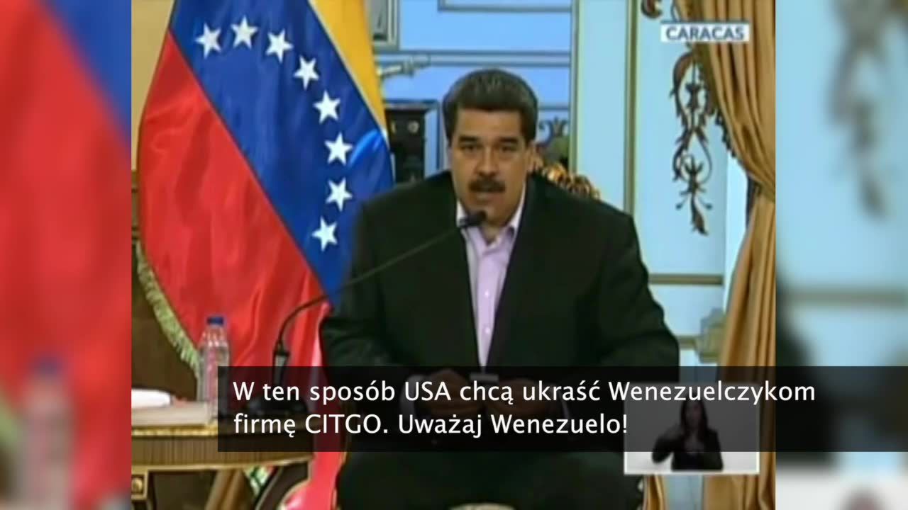 N. Maduro skrytykował amerykańskie sankcję na wenezuelską firmę naftową