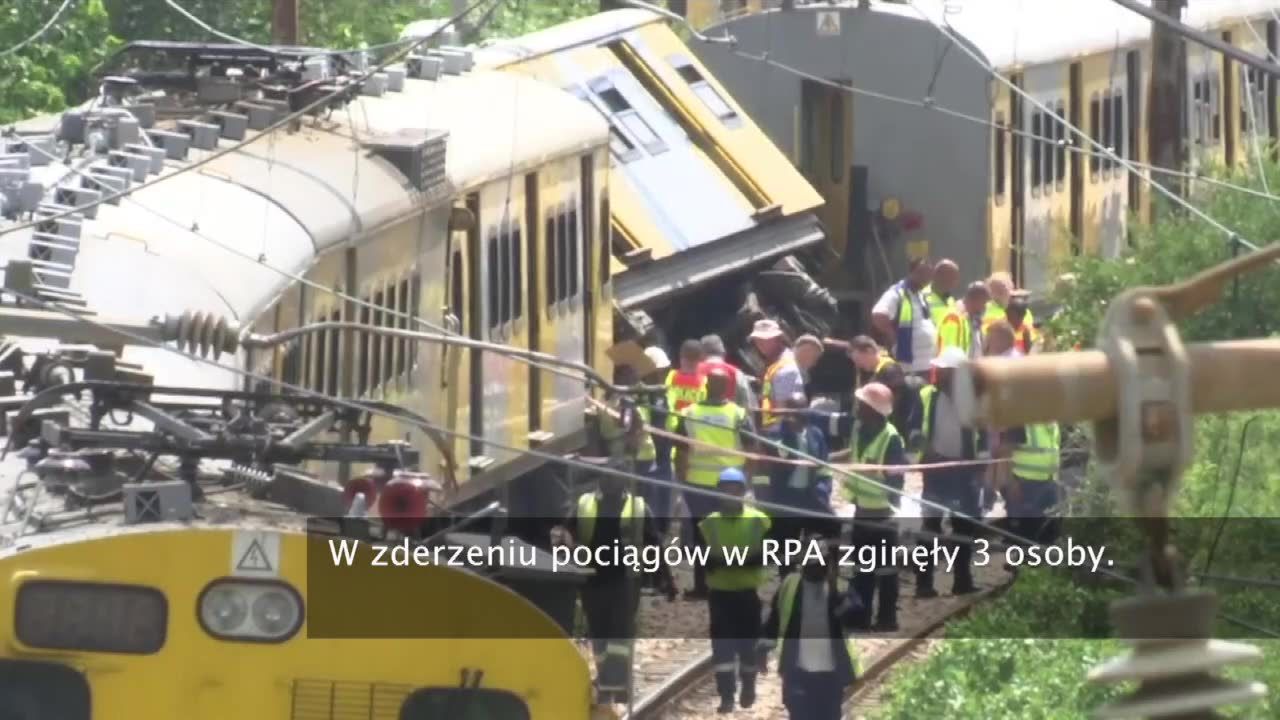 W zderzeniu pociągów w RPA zginęły 3 osoby, ponad 200 rannych