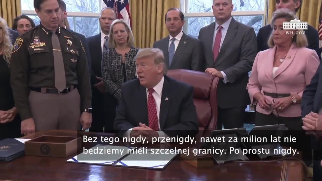 D. Trump gotów budować mur bez zgody kongresu