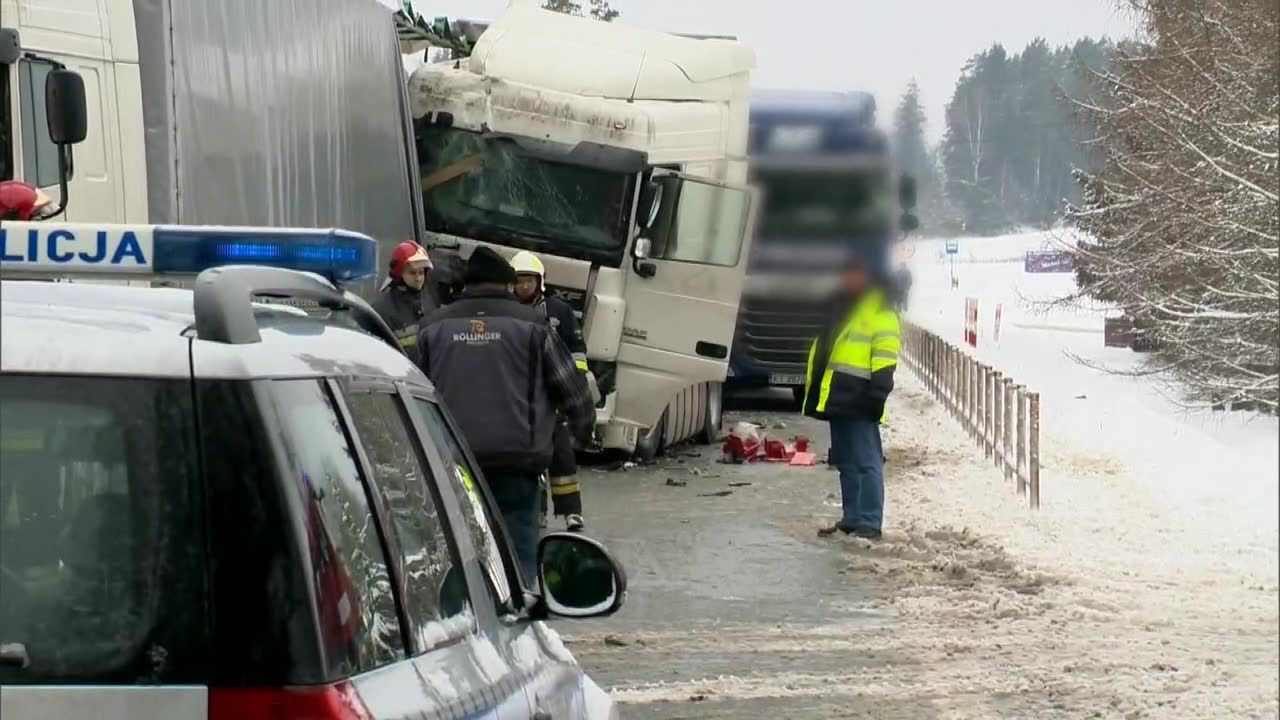 Groźnie wyglądający wypadek na krajowej ósemce. Nikt poważnie nie ucierpiał