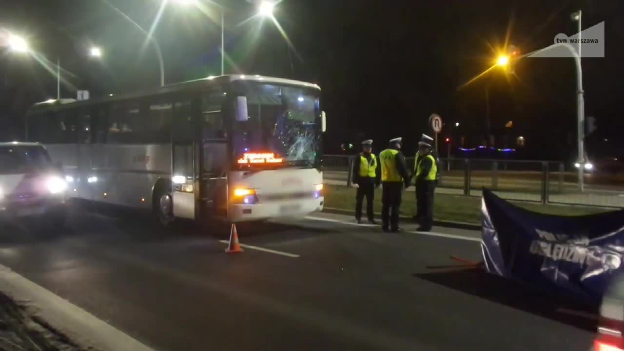 Śmiertelny wypadek w Warszawie. Autokar potrącił pieszego