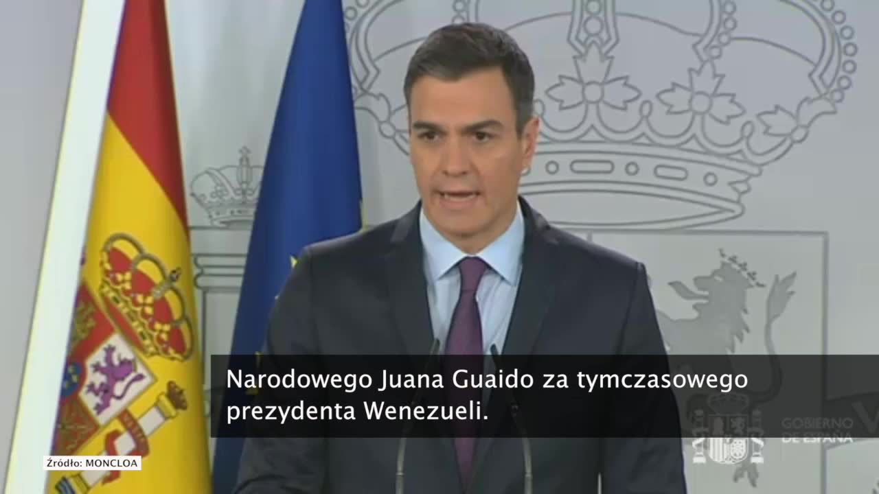 Kilkanaście państw Unii Europejskiej uznało Juana Guaido za tymczasowego prezydenta Wenezueli