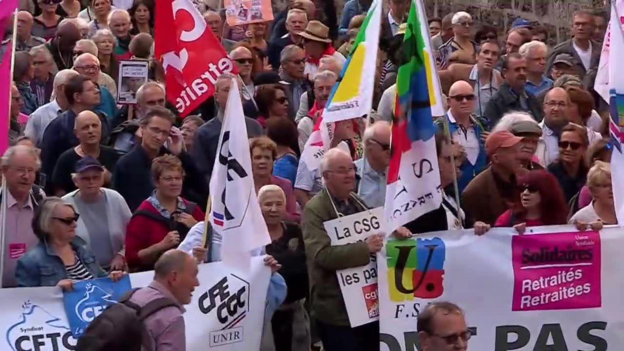 Protest emerytów we Francji. Sprzeciwiają się podniesieniu podatku od emerytur