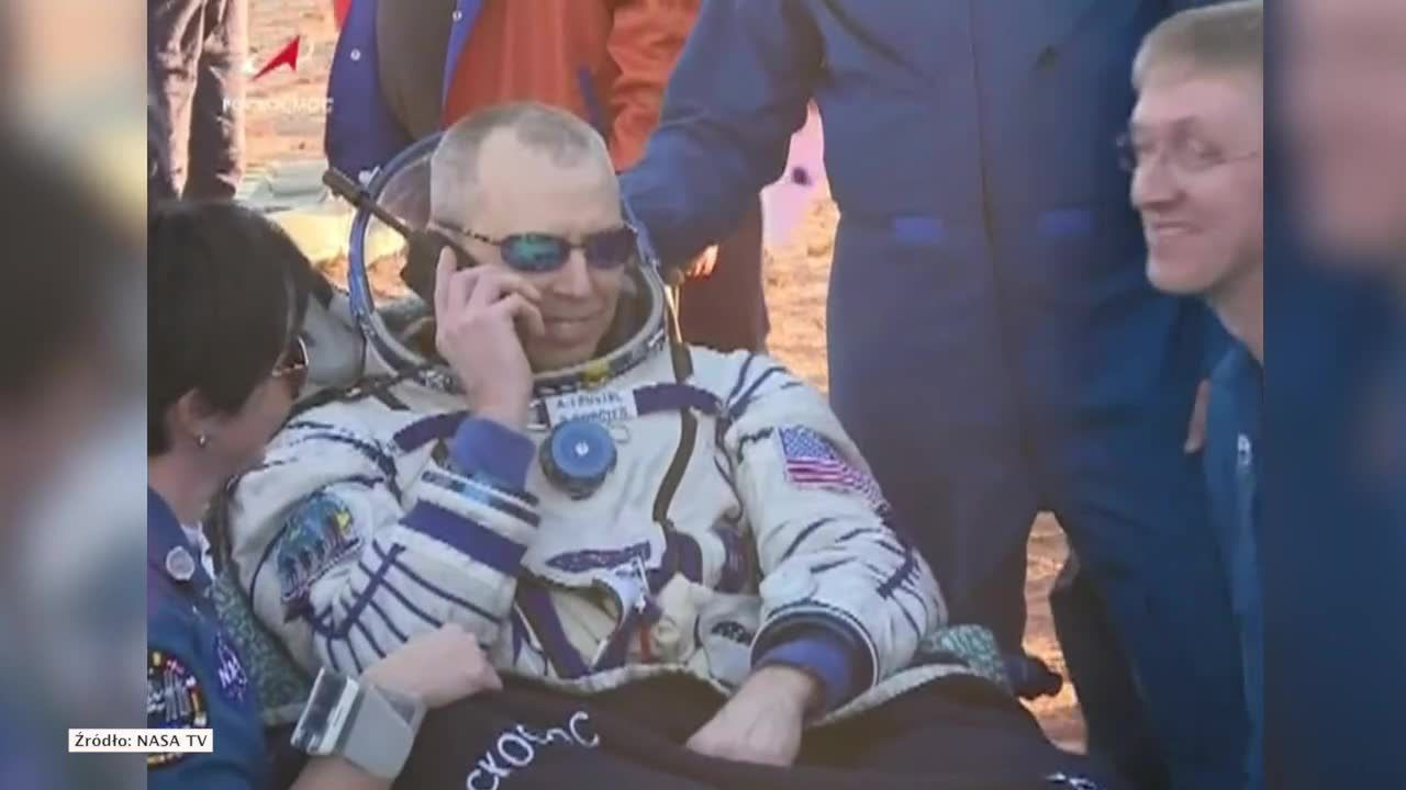 Powrót z kosmosu na ziemię. Trójka astronautów z Międzynarodowej Stacji Kosmicznej już w Kazachstanie