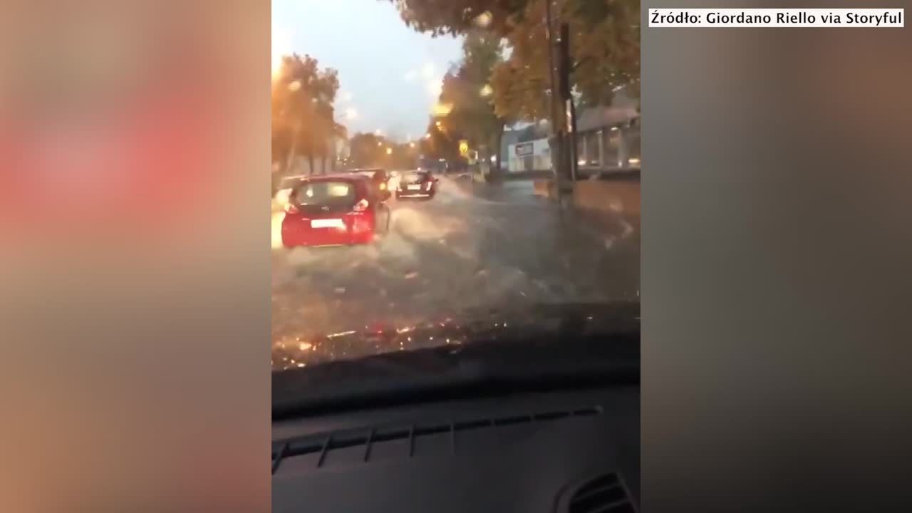 Werona zmaga się z powodzią. Ulice zamieniły się w potoki