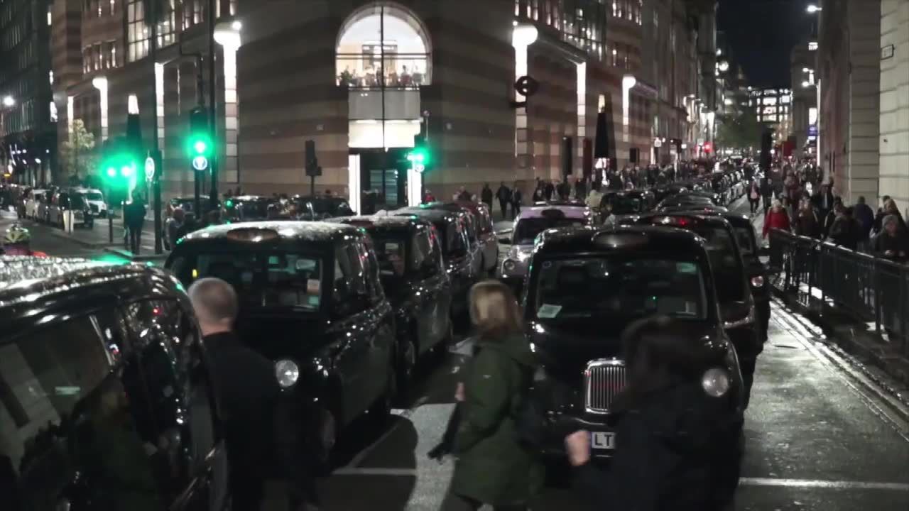 Protest taksówkarzy w centrum Londynu