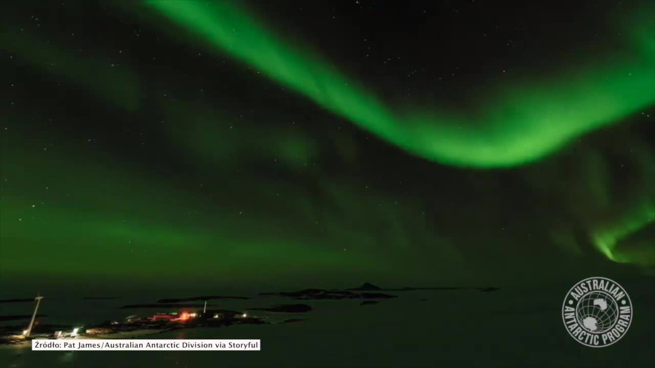 Zorza polarna nad Antarktydą. Wyjątkowe nagranie australijskich badaczy