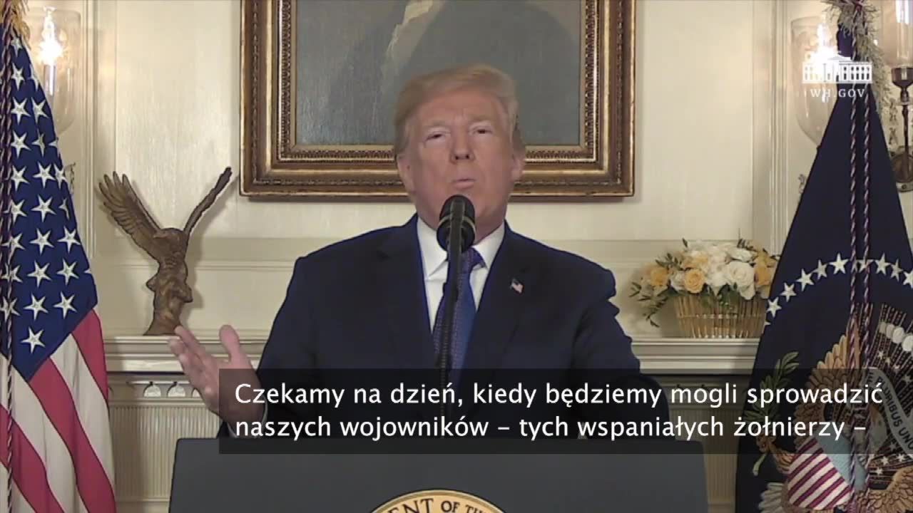 D. Trump: Putin obiecał światu, że zlikwiduje syryjską broń chemiczną. Nie dotrzymał obietnicy