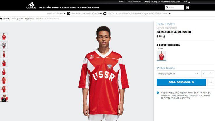 Adidas wypuszcza kolekcję ubrań z sierpem i młotem