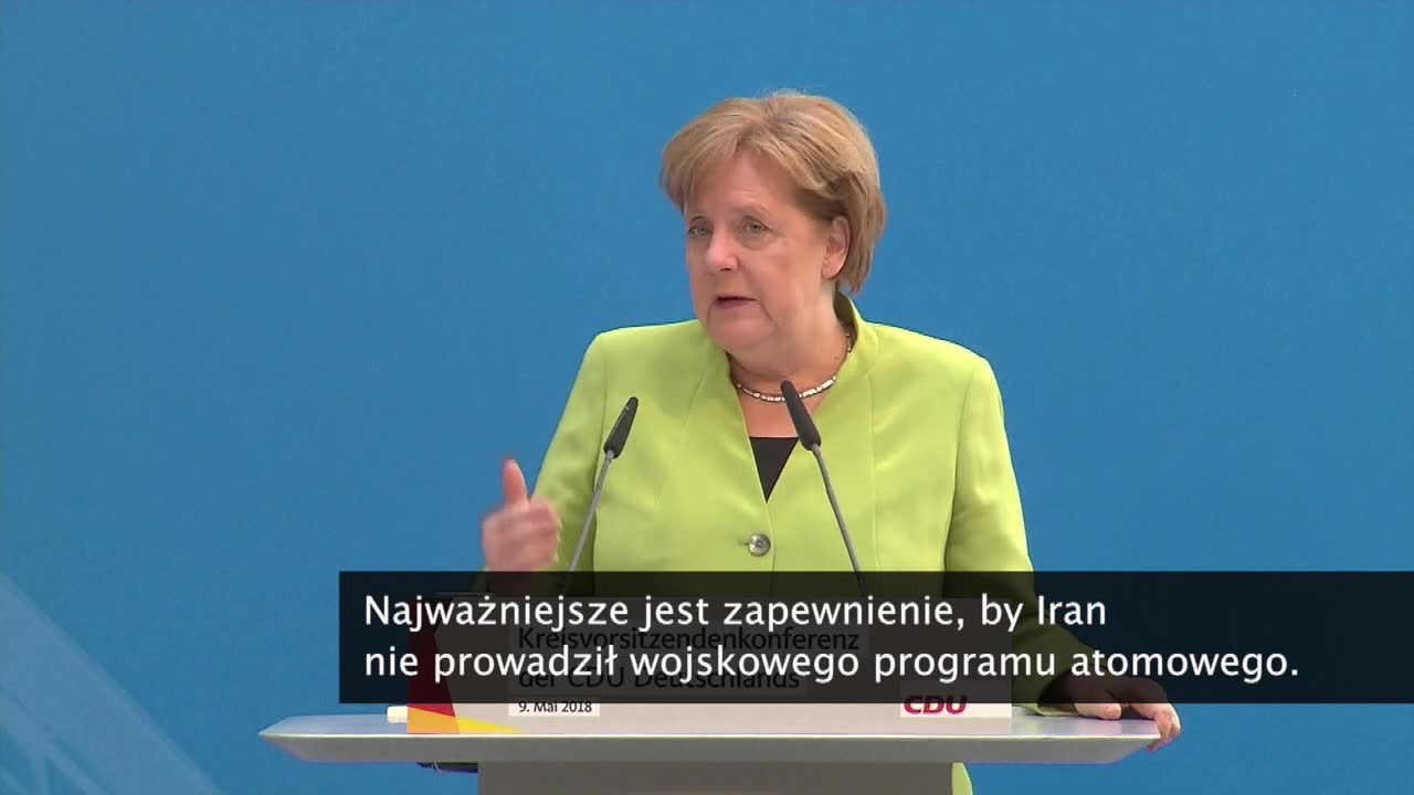 Merkel o decyzji Trumpa