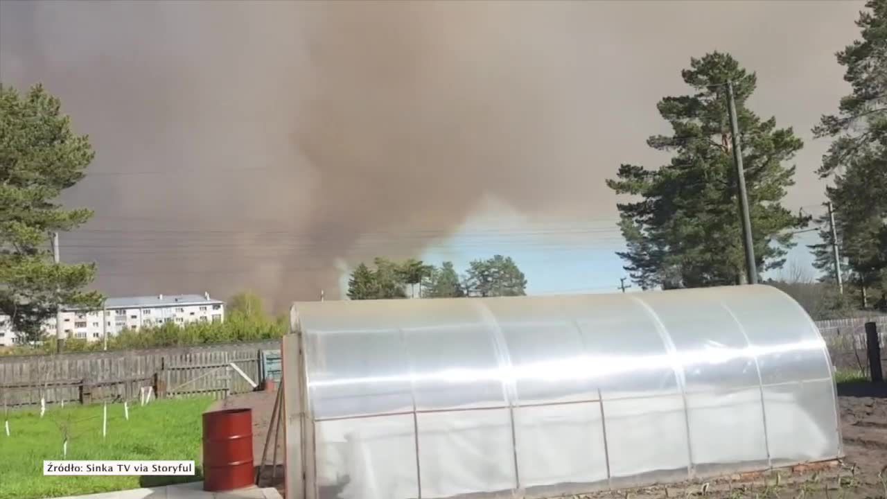 Pożar byłej bazy wojskowej w Rosji