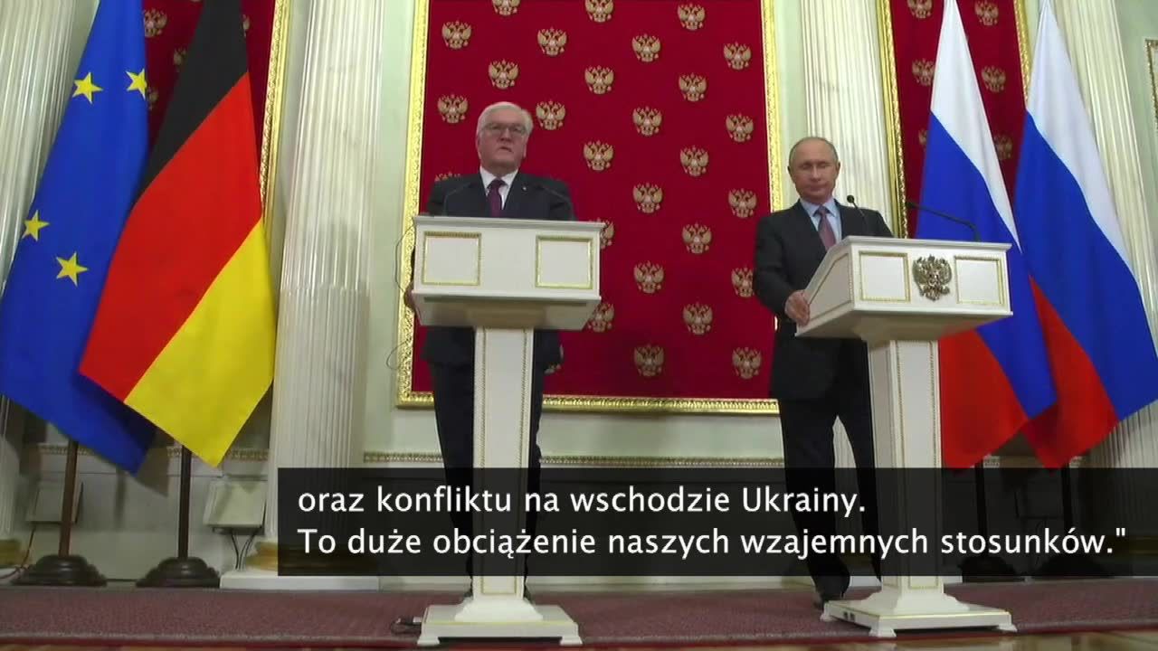 Prezydent Niemiec spotkał się z Władimirem Putinem: “Jesteśmy dalecy od normalnych stosunków”