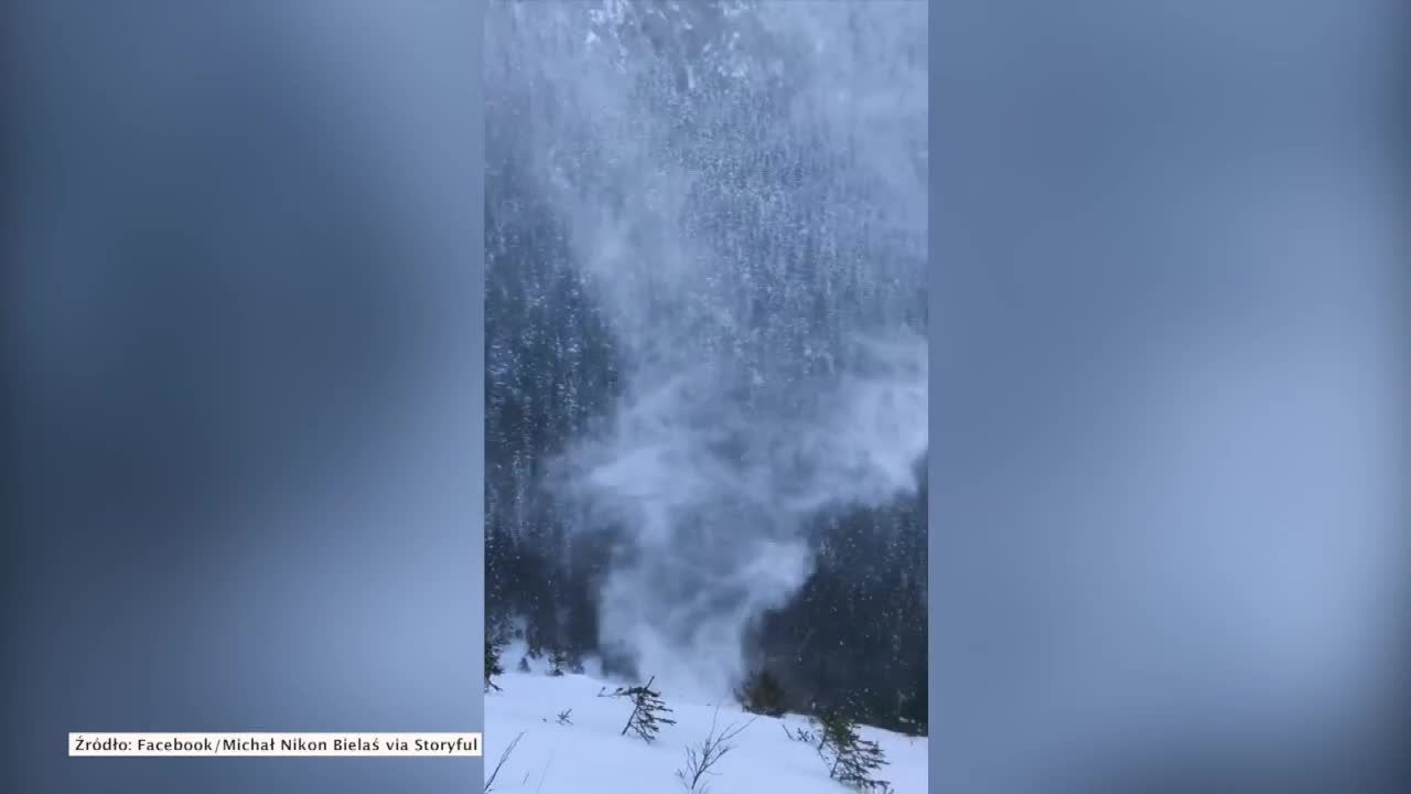 Wichura w Tatrach wywołała śnieżne tornado