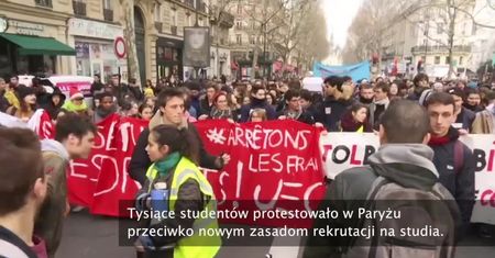 Tysiące studentów protestowało w Paryżu przeciwko nowym zasadom rekrutacji na uczelnie wyższe
