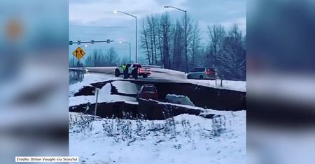 Silne trzęsienie ziemi na Alasce. W Anchorage zapadła się ulica