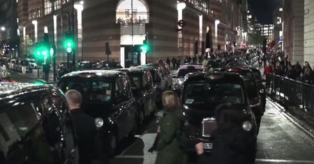 Protest taksówkarzy w centrum Londynu