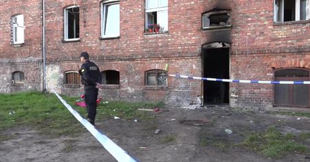 Pożar budynku wielorodzinnego w Lęborku