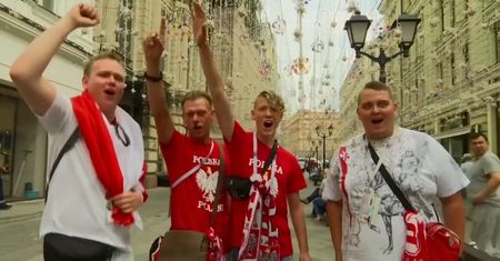 Moskwa jest biało-czerwona. Polscy kibice gotowi na starcie z Senegalem