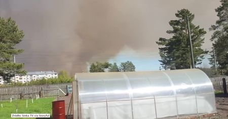 Pożar byłej bazy wojskowej w Rosji