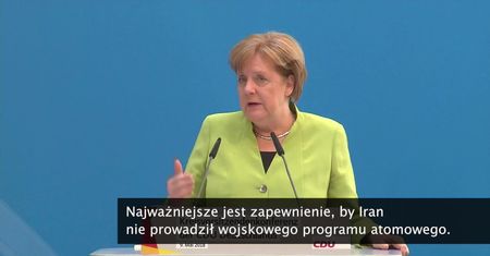 Merkel o decyzji Trumpa