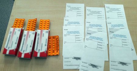KUPOWAŁ PSYCHOTROPY NA SFAŁSZOWANE RECEPTY