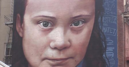 Ogromny mural przedstawiający Gretę Thunberg powstał w San Francisco