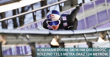 Ryoyu Kobayashi wygrał w niedzielę w Engelbergu, ale konkursem rządził wiatr