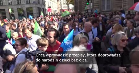 Protest w Paryżu przeciwko planom nadania lesbijkom i samotnym kobietom prawa do in vitro