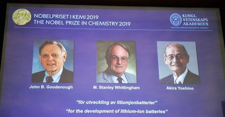 Nobel 2019 z chemii za akumulatory litowo-jonowe