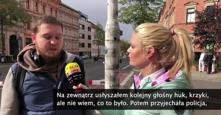 Świadek o strzelaninie w Halle