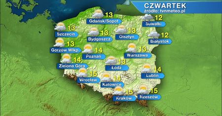 Czwartek z przelotnym deszczem w całym kraju. W kolejnych dniach więcej słońca