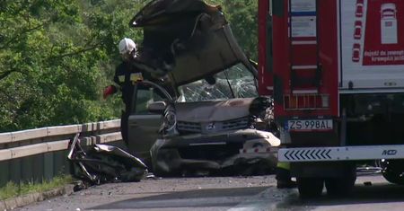 Sześć osób zginęło w pożarze na A6. Na drugiej jezdni też doszło do wypadku