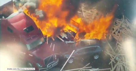 Karambol i pożar na autostradzie w Kolorado. Kilka osób zginęło, sześć zostało rannych