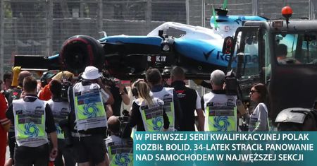 GP Azerbejdżanu: Katastrofalne wieści dla fanów Roberta Kubicy. Polak rozbił bolid podczas kwalifikacji