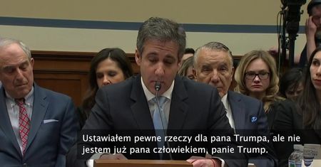 Były prawnik Donalda Trumpa zeznawał przed kongresem