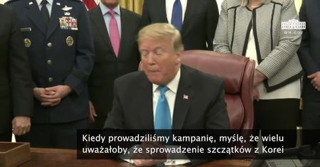 D. Trump o postępach denuklearyzacji Korei Północnej